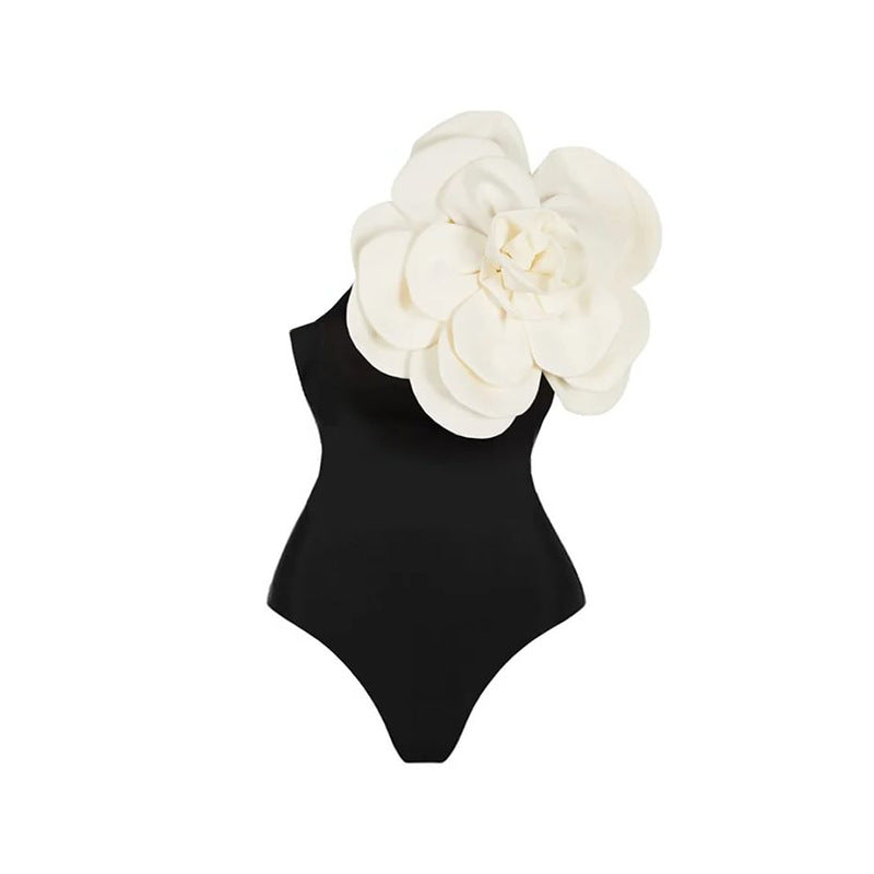 Women's Big Flower One-Piece Swimsuit - High Quality & All-Matching