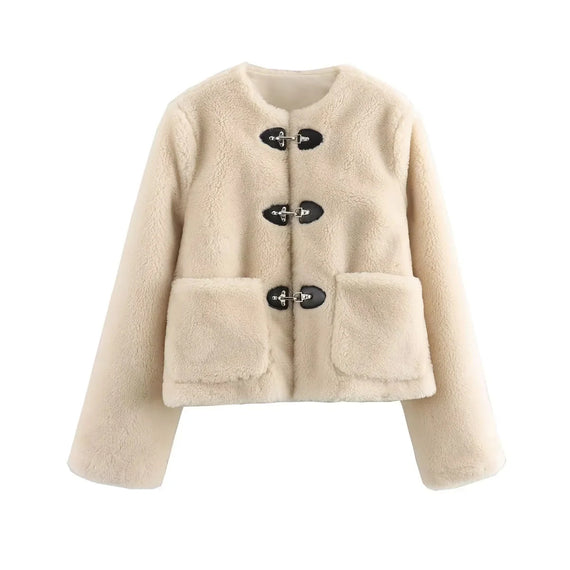 Fashionable Autumn And Winter Thermal Fleece Coat For Women