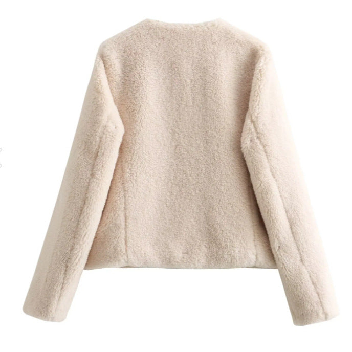 Fashionable Autumn And Winter Thermal Fleece Coat For Women