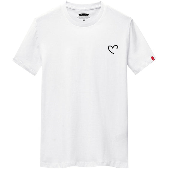 Anime overize Summer Men's Cotton Tee Shirts Men Casual T-shirt Simple Love Heart Print Tshirt O-Neck Short Sleeve Man Tops