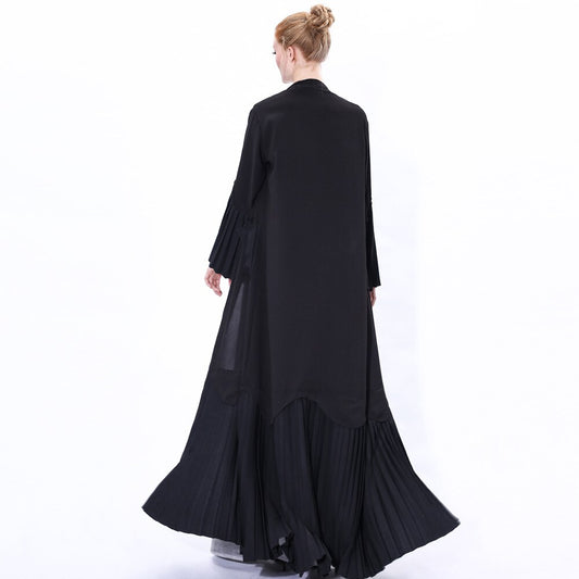 Ramadan Eid pleated Kimono Cardigan Abaya female Dubai Hijab Muslim Dress Kaftan Caftan Islam Clothing Abayas Robe