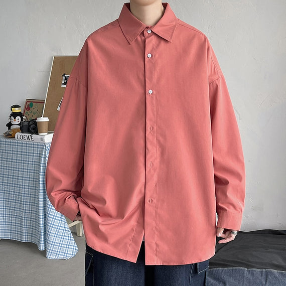 Men Korean Fashion White Long Sleeve Shirts 2023 Mens Harajuku Black Oversized Shirt Male Button Up Shirts Blouses 5XL