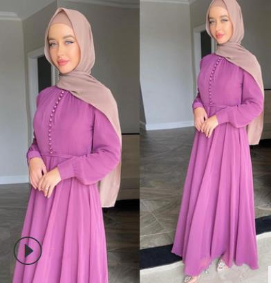 Djellaba Muslim Dress Big Swing Abaya Elegant Long Muslim Abayas Women Modest Wear Clothing EID Robes Belt