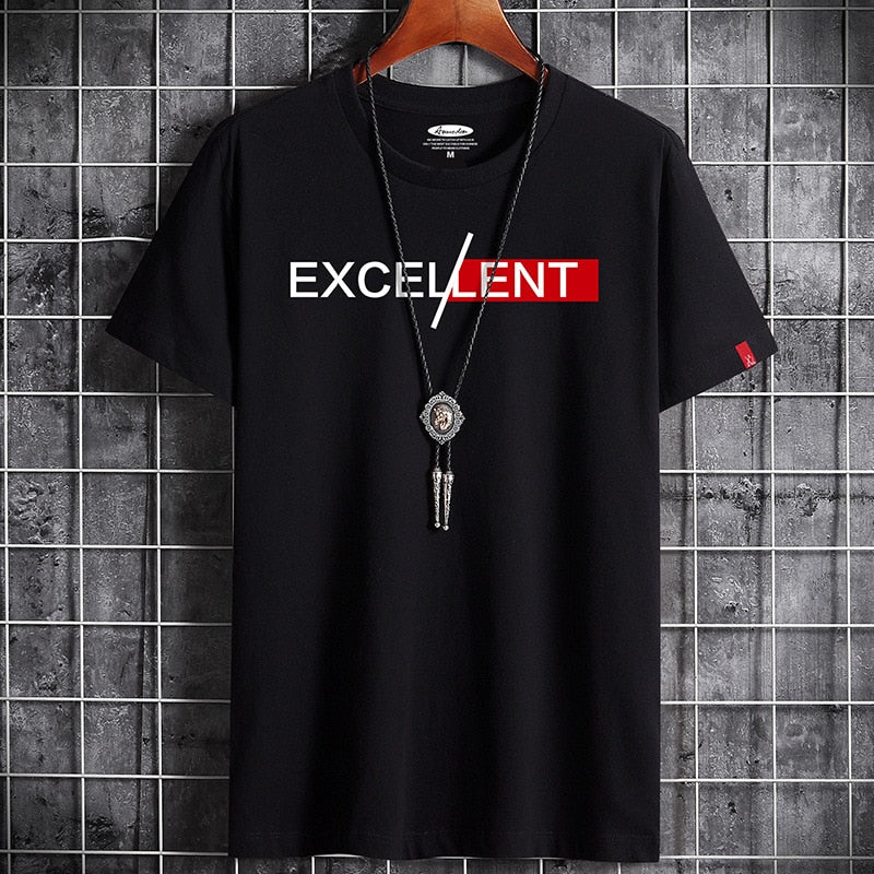T Shirt for Men Clothing  Newest Fitness White Anime O Neck Man T-shirt For Male Oversized S-6XL New Men T-shirts Goth Punk