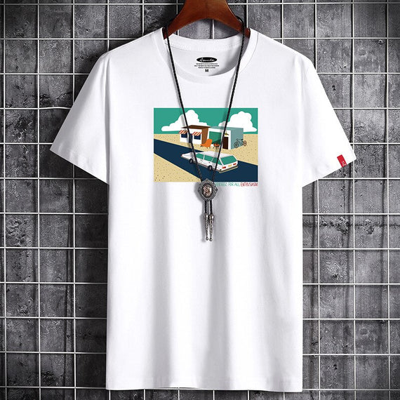 Fashionanime White T Shirt Summer for Men Clothing Oversized Graphic Vintage T-shirt Tshirt Harajuku Manga Anime S-6XL