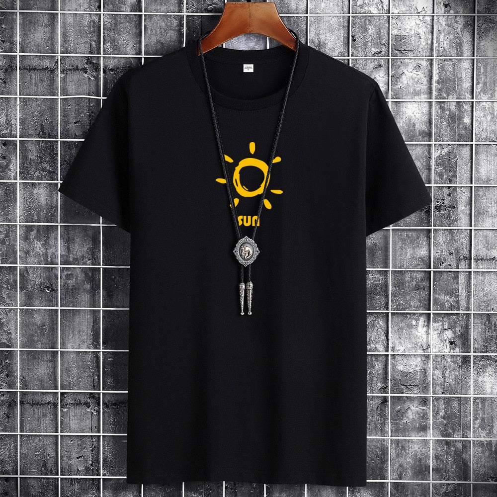Anime Gothig New Summer Cotton Man T-Shirt T Shirts Fashion Harajuku Sun Printing short T-Shirts Breathable Men Tshirt Tops