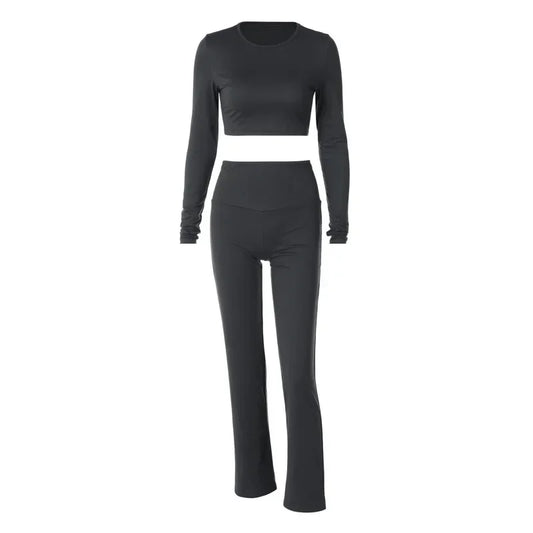 Women's Casual Two-Piece Pant Set - Lounge Wear Fashion