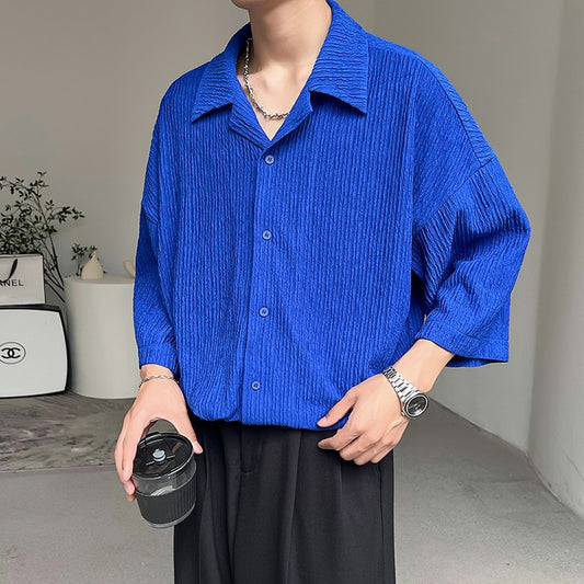 Korean Fashiosn Harajuku Shirts 2023 Summer Vintage Casual Half Sleeve Blouses Japanese Oversize Y2k Button Up Shirt