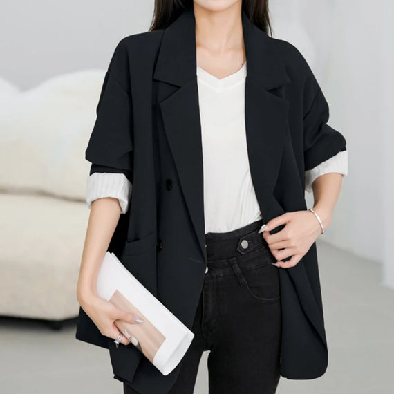 Elegant Black Women's Blazer for Office and Formal Wear