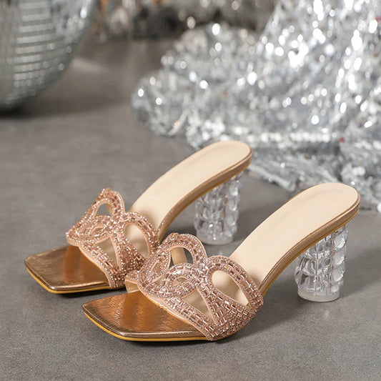 Elegant Crystal Rhinestone Sandals: The Perfect Addition to Your Summer Wardrobe