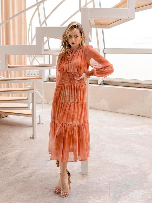 Ruffle Long Sleeve Chiffon Maxi Dresses Bandage Sexy Ladies Boho Beach Dress Elegant Pleated Summer Long Dress For Women 2023